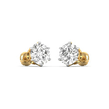 Dazzling Circles- Round-Cut Diamond Earrings for Effortless Glamour