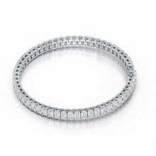 Elegance - Emerald Cut Lab Diamond Tennis Bracelet