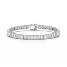 Elegance - Emerald Cut Lab Diamond Tennis Bracelet