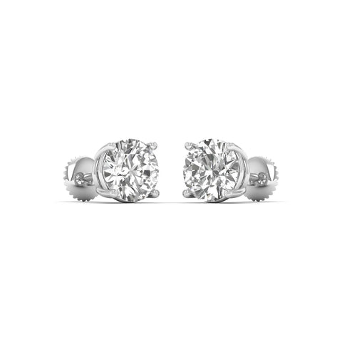 Radiant Circles - Exquisite Round-Cut Diamond Earring