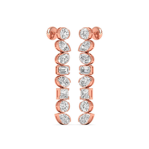 Radiant Varieties in Pear, Princess, Oval, Emerald & Round Cuts Diamond Earring