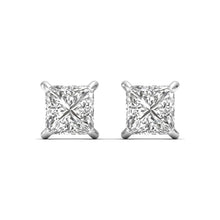 Regal Radiance - Princess-Cut Diamond Earring